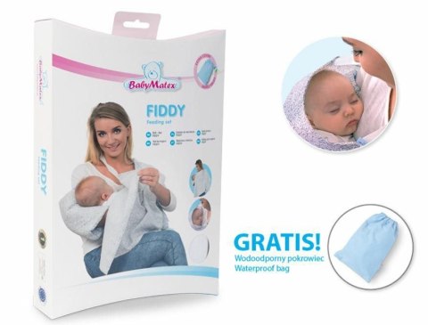 Komplet do karmienia Fiddy Set fartuch poduszka niebieski kwiatuszki TDFSF-24 Komplet do karmienia Fiddy Set fartuch poduszka niebieski kwiatuszki TDFSF-24