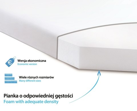 Materacyk dziecięcy 90x40x4 Softi Simpli piankowy ortopedyczny do gondoli wózka kołyski Materacyk dziecięcy 90x40x4 Softi Simpli piankowy ortopedyczny do gondoli wózka kołyski