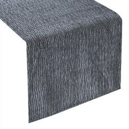 Obrus bieżnik Evelyn 40x140 stalowy welurowy z marszczeniem Eurofirany