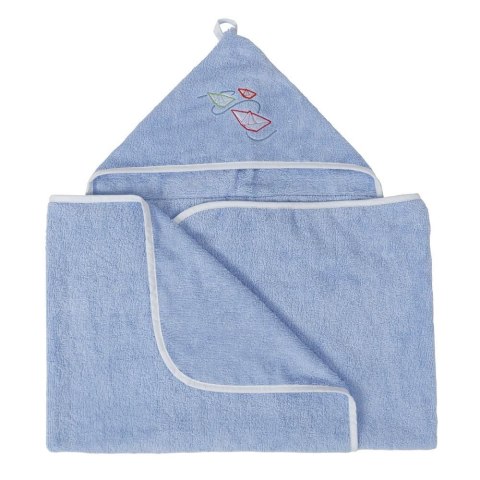 Okrycie kąpielowe dziecięce 140x70 maxi junior 24 niebieskie ręcznik z kapturkiem Okrycie kąpielowe dziecięce 140x70 maxi junior 24 niebieskie ręcznik z kapturkiem