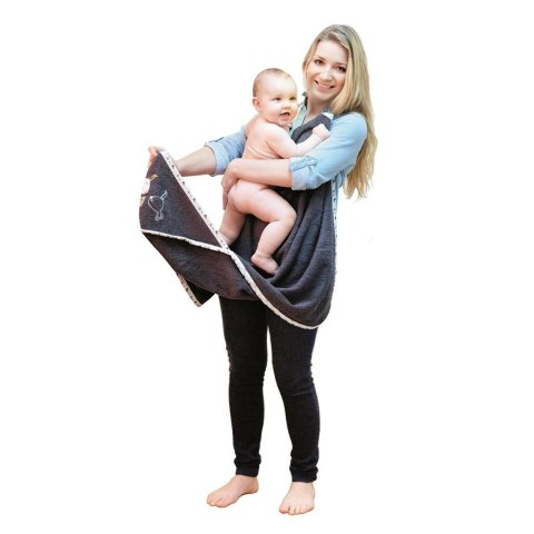 Okrycie kąpielowe niemowlęce 100x100 frotte maxi plus Birds 01 białe ręcznik z kapturkiem Okrycie kąpielowe niemowlęce 100x100 frotte maxi plus Birds 01 białe ręcznik z kapturkiem