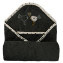 Okrycie kąpielowe niemowlęce 100x100 frotte maxi plus Birds 44 grafitowe ręcznik z kapturkiem Okrycie kąpielowe niemowlęce 100x100 frotte maxi plus Birds 44 grafitowe ręcznik z kapturkiem
