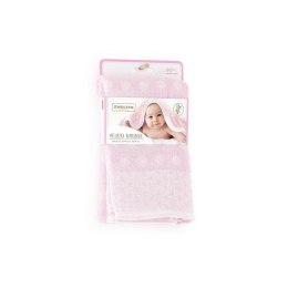 Pielucha bambusowa Kropki 70x70 różowa biała 8529/2