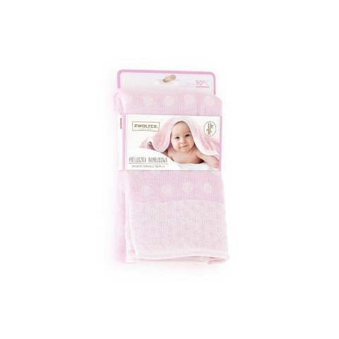Pielucha bambusowa Kropki 70x70 różowa biała 8529/2 Pielucha bambusowa Kropki 70x70 różowa biała 8529/2