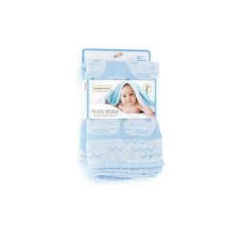 Pielucha bambusowa Wielorybki 70x70 rybki niebieska biała 8536/1