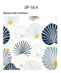 Pościel satynowa 160x200 18A Premium Victorei liście biała granatowa Pościel satynowa 160x200 18A Premium Victorei liście biała granatowa