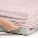 Prześcieradło frotte z gumką 60x120 różowe pudrowe 064 grube 200g/m2 KARO Prześcieradło frotte z gumką 60x120 różowe pudrowe 064 grube 200g/m2 KARO