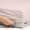 Prześcieradło jersey z gumką 180x200 różowe pudrowe 064 grube 150g/m2 KARO