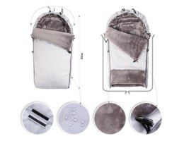 Śpiworek do wózka Cocoon grafitowy kółka TDS100C-06