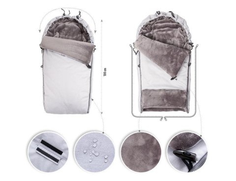 Śpiworek do wózka Cocoon grafitowy kółka TDS100C-06 Śpiworek do wózka Cocoon grafitowy kółka TDS100C-06