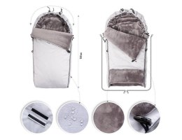 Śpiworek do wózka Cocoon stalowy srebrny TDS100C-04
