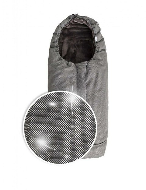 Śpiworek do wózka Triton Footmuff czarny srebrny TDST-70
