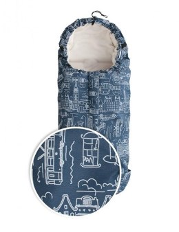 Śpiworek do wózka Triton Footmuff granatowy srebrny TDST-63