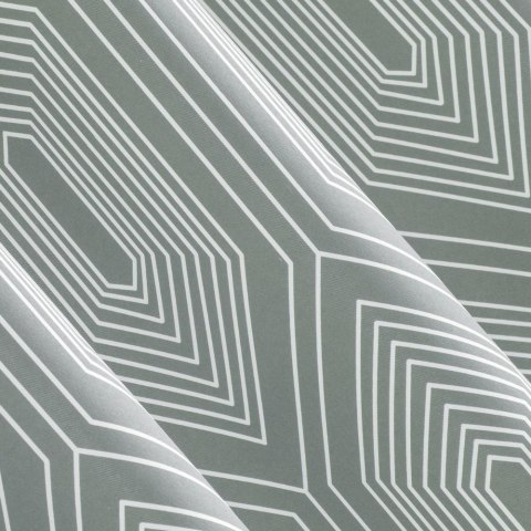 Zasłona gotowa na przelotkach 140x250 Diadem srebrna biała geometria Eurofirany Zasłona gotowa na przelotkach 140x250 Diadem srebrna biała geometria Eurofirany