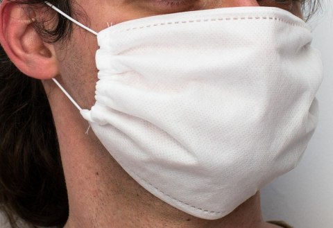 Maseczka maska ochronna na twarz poliestrowa komplet 10 szt. do wykonania samemu wielokrotnego użytku biała z czterech warstw na Maseczka maska ochronna na twarz poliestrowa komplet 10 szt. do wykonania samemu wielokrotnego użytku biała z czterech warstw na