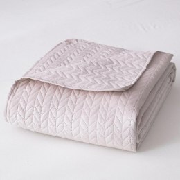 Narzuta na fotel pikowana 70x150 pudrowa welurowa Moxie