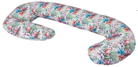 Poduszka pozycjonująca "C" rogal Botanika liście kwiaty flamingi biała dł. 300cm kolor 5 do karmienia ciążowa wypoczynkowa Poduszka pozycjonująca "C" rogal Botanika liście kwiaty flamingi biała dł. 300cm kolor 5 do karmienia ciążowa wypoczynkowa