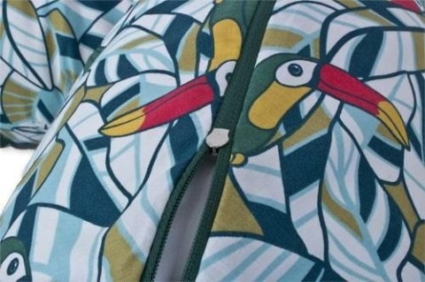 Poduszka pozycjonująca Relax 170cm tukany zielona liście R-42 do karmienia ciążowa wypoczynkowa Poduszka pozycjonująca Relax 170cm tukany zielona liście R-42 do karmienia ciążowa wypoczynkowa