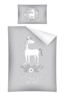Pościel bambusowa 100x135 Jednorożec kucyk konik unicorn szara do łóżeczka 3037 B dwustronna Pościel bambusowa 100x135 Jednorożec kucyk konik unicorn szara do łóżeczka 3037 B dwustronna