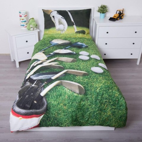 Pościel bawełniana 140x200 Golf pole golfowe zielona 4997 poszewka 70x90 dla fana miłośnika golfa Pościel bawełniana 140x200 Golf pole golfowe zielona 4997 poszewka 70x90 dla fana miłośnika golfa