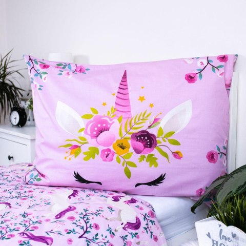 Pościel bawełniana 140x200 Jednorożec Unicorn koń konik kucyk różowa poszewka 70x90 August 23 Pościel bawełniana 140x200 Jednorożec Unicorn koń konik kucyk różowa poszewka 70x90 August 23