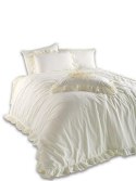 Pościel bawełniana 160x200 ekri z falbanką jednobarwna w pudełku jednobarwna Stonewashed Snow White Pościel bawełniana 160x200 ekri z falbanką jednobarwna w pudełku jednobarwna Stonewashed Snow White