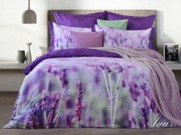 Pościel satynowa 160x200 Lawenda fioletowa Lusso D22 poszewki 2x70/80 2x50/60 prześcieradło 220x240
