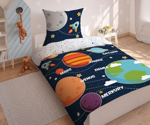 Pościel świecąca w ciemności 160x200 Kosmos planety gwiazdy bawełniana 3038 A 4273 Pościel świecąca w ciemności 160x200 Kosmos planety gwiazdy bawełniana 3038 A 4273