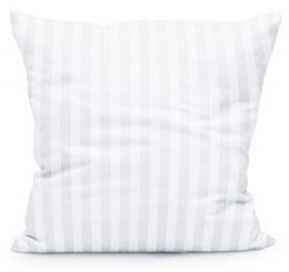 Poszewka adamaszkowa 70x80 Tivoli biała paski 1 cm na zakład 20cm 140 g/m2 satynowo atłasowa