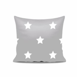 Poszewka dekoracyjna 45x45 szara stars gwiazdki białe