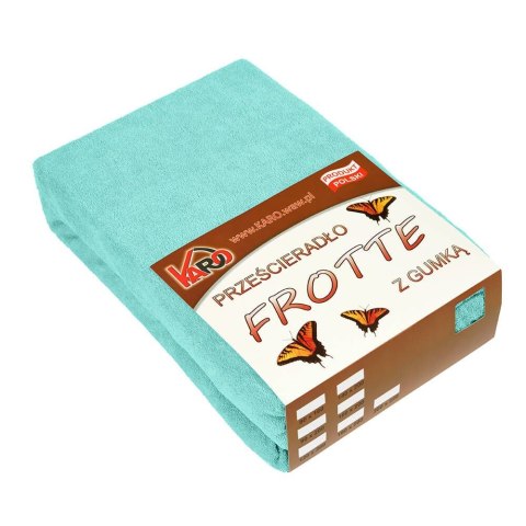 Prześcieradło frotte z gumką 70x140 miętowe 054 grube 200g/m2 KARO Prześcieradło frotte z gumką 70x140 miętowe 054 grube 200g/m2 KARO