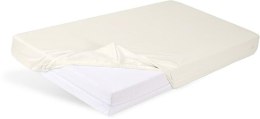 Prześcieradło nieprzemakalne 60x120 02 ekri z gumką Bamboo bambusowe do łóżeczka dziecięce podkład