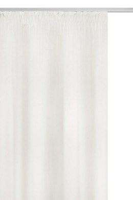 Zasłona gotowa 140x270 biała welurowa na taśmie soft Velvet do salonu
