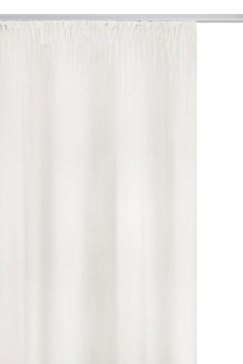 Zasłona gotowa 140x270 biała welurowa na taśmie soft Velvet do salonu Zasłona gotowa 140x270 biała welurowa na taśmie soft Velvet do salonu