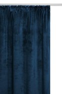 Zasłona gotowa 140x270 granatowa welurowa na taśmie soft Velvet do salonu Zasłona gotowa 140x270 granatowa welurowa na taśmie soft Velvet do salonu