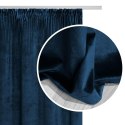 Zasłona gotowa 140x270 granatowa welurowa na taśmie soft Velvet do salonu Zasłona gotowa 140x270 granatowa welurowa na taśmie soft Velvet do salonu