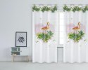 Zasłona gotowa Flamingi 140x250 palmy kwiaty serce biała różowa pomarańczowa zielona na przelotkach młodzieżowa Havana Zasłona gotowa Flamingi 140x250 palmy kwiaty serce biała różowa pomarańczowa zielona na przelotkach młodzieżowa Havana