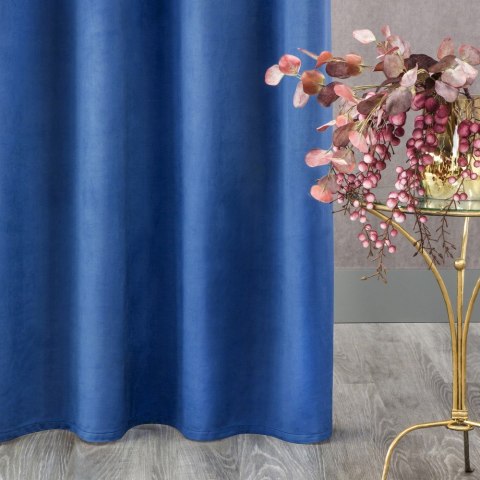 Zasłona gotowa na taśmie 140x270 Rosa granatowa welurowa D91 Zasłona gotowa na taśmie 140x270 Rosa granatowa welurowa D91