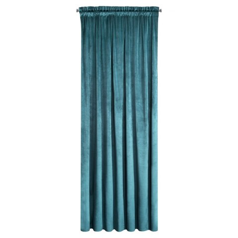 Zasłona gotowa na taśmie 140x270 Rosa turkusowa ciemna welurowa D91 Zasłona gotowa na taśmie 140x270 Rosa turkusowa ciemna welurowa D91
