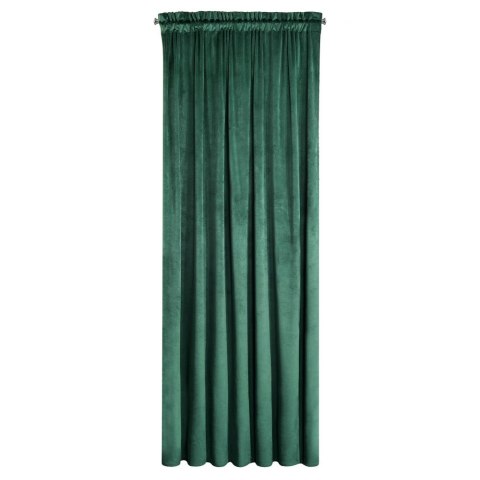 Zasłona gotowa na taśmie 140x270 Rosa zielona ciemna welurowa D91 Zasłona gotowa na taśmie 140x270 Rosa zielona ciemna welurowa D91