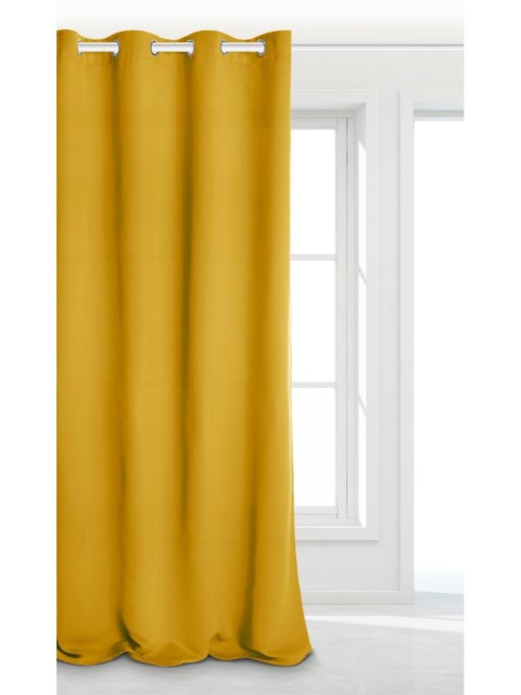 Zasłona zaciemniająca 140x250 musztardowa gotowa na przelotkach Hold Blackout Zasłona zaciemniająca 140x250 musztardowa gotowa na przelotkach Hold Blackout