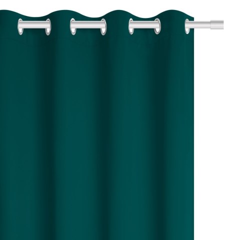 Zasłona zaciemniająca 140x250 turkusowa ciemna gotowa na przelotkach Hold Blackout Zasłona zaciemniająca 140x250 turkusowa ciemna gotowa na przelotkach Hold Blackout