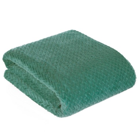 Koc narzuta z mikrofibry 170x210 Cindy 3 zielony ciemny Koc narzuta z mikrofibry 170x210 Cindy 3 zielony ciemny