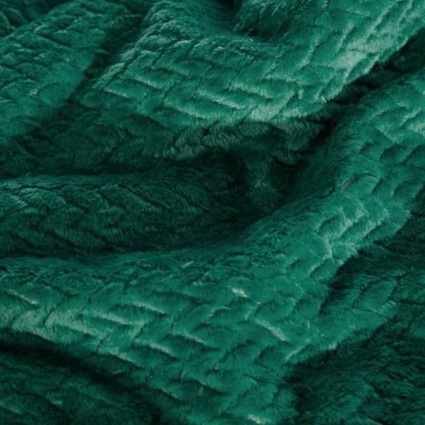 Koc narzuta z mikrofibry 200x220 Cindy 3 zielony ciemny Koc narzuta z mikrofibry 200x220 Cindy 3 zielony ciemny