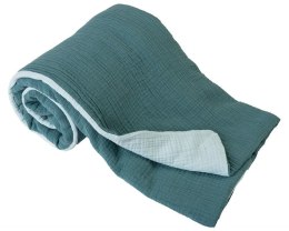 Kocyk muślinowy 75x100 Muslin miętowy turkusowy 33+34 bawełniany