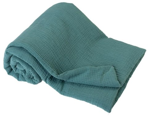 Kocyk muślinowy 75x100 Muslin turkusowy 34 bawełniany 1582 Kocyk muślinowy 75x100 Muslin turkusowy 34 bawełniany 1582