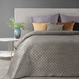 Narzuta dekoracyjna 70x160 Dimon beżowa geometryczna welurowa Eurofirany