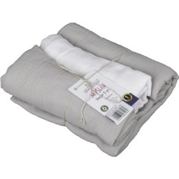 Pielucha muślinowa Muslin 3 szt 70x80 szara 42 bawełniana komplet
