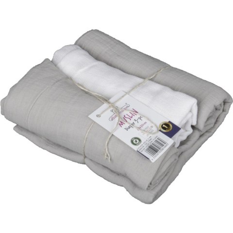 Pielucha muślinowa Muslin 3 szt 70x80 szara 42 bawełniana komplet Pielucha muślinowa Muslin 3 szt 70x80 szara 42 bawełniana komplet