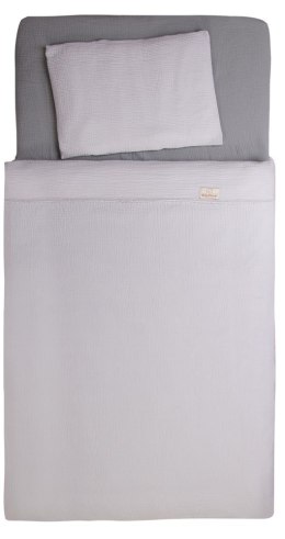 Pościel muślinowa 100x135 Muslin do łóżeczka szara 42 bawełniana dziecięca
